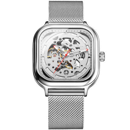 Montre mécanique automatique modèle 950 avec bracelet en acier milanais, étanche 30 m - IVOIRART.COM