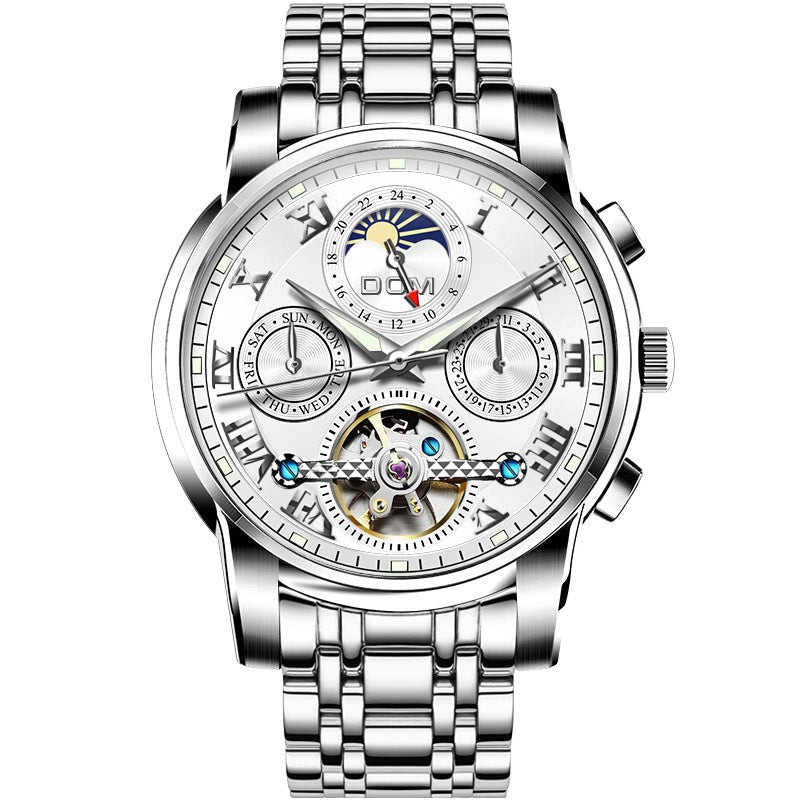Montre Mécanique Automatique Multifonctions Homme à Cadran Creux Lumineux - IVOIRART.COM