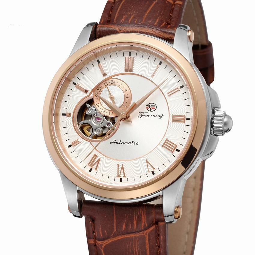 Montre mécanique automatique pour homme avec bracelet en acier inoxydable élégant - IVOIRART.COM