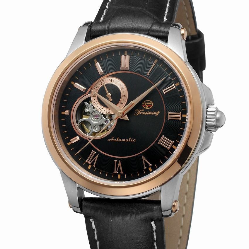 Montre mécanique automatique pour homme avec bracelet en acier inoxydable élégant - IVOIRART.COM