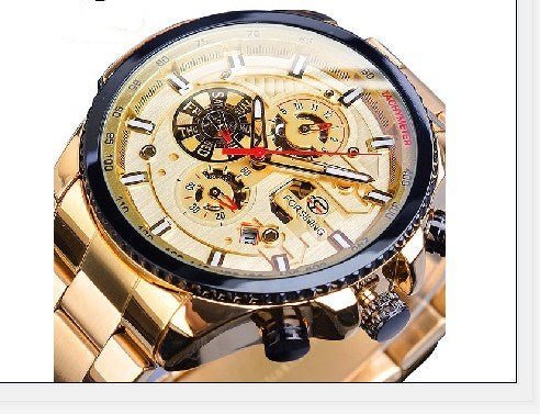 Montre mécanique automatique pour homme avec bracelet et boîtier en acier inoxydable - IVOIRART.COM