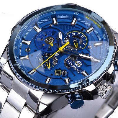Montre mécanique automatique pour homme avec bracelet et boîtier en acier inoxydable - IVOIRART.COM
