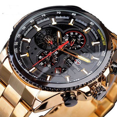 Montre mécanique automatique pour homme avec bracelet et boîtier en acier inoxydable - IVOIRART.COM