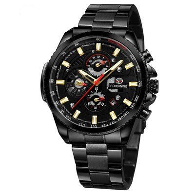 Montre mécanique automatique pour homme avec bracelet et boîtier en acier inoxydable - IVOIRART.COM