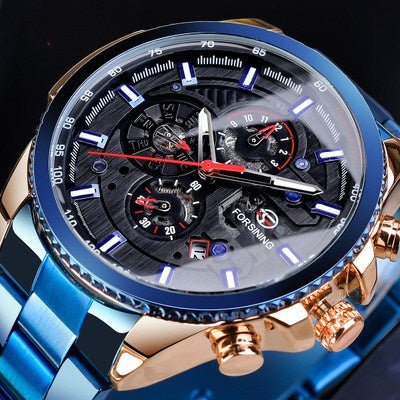 Montre mécanique automatique pour homme avec bracelet et boîtier en acier inoxydable - IVOIRART.COM