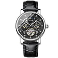 Montre mécanique automatique pour homme avec bracelet et cadran ajouré orné de diamants - IVOIRART.COM
