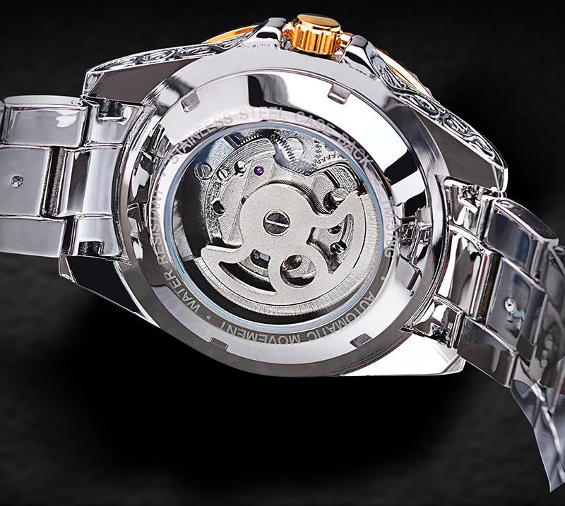 Montre Mécanique de Luxe pour Homme Forsining, Tourbillon Sculpté Squelette - IVOIRART.COM
