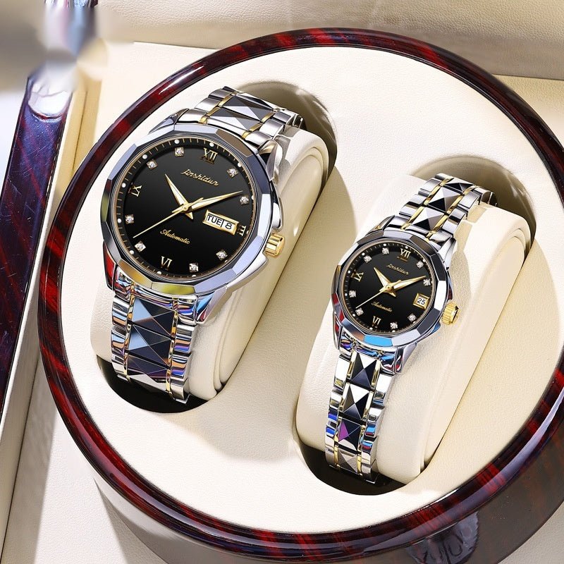 Montre mécanique décontractée à grand cadran pour couples élégants et complices - IVOIRART.COM