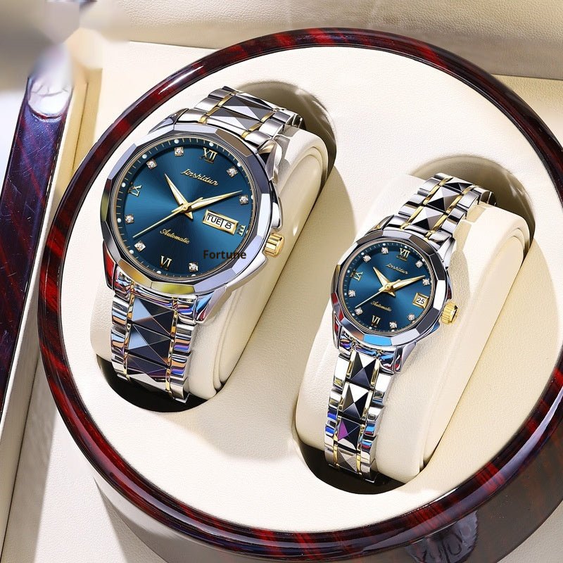 Montre mécanique décontractée à grand cadran pour couples élégants et complices - IVOIRART.COM
