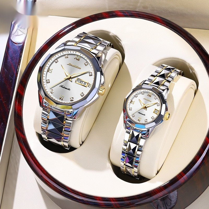 Montre mécanique décontractée à grand cadran pour couples élégants et complices - IVOIRART.COM