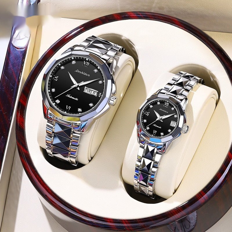 Montre mécanique décontractée à grand cadran pour couples élégants et complices - IVOIRART.COM
