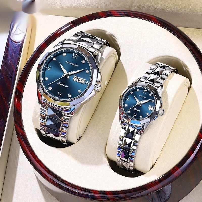 Montre mécanique décontractée à grand cadran pour couples élégants et complices - IVOIRART.COM