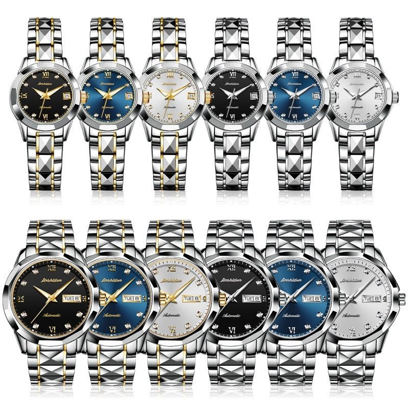 Montre mécanique décontractée à grand cadran pour couples élégants et complices - IVOIRART.COM