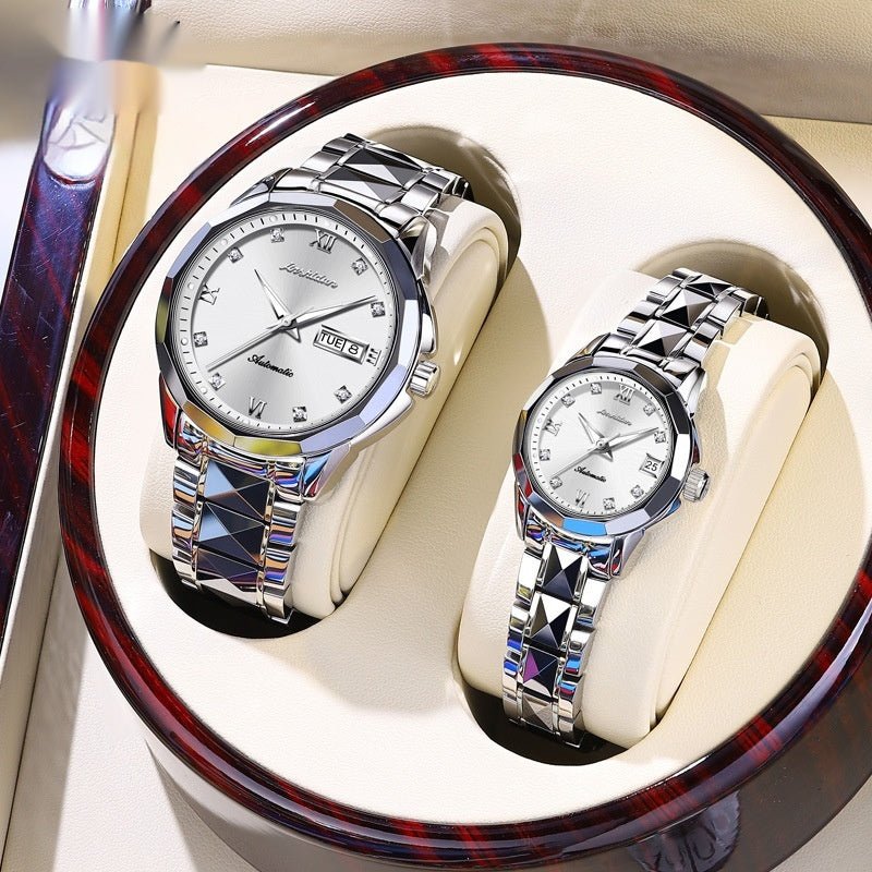 Montre mécanique décontractée à grand cadran pour couples élégants et complices - IVOIRART.COM