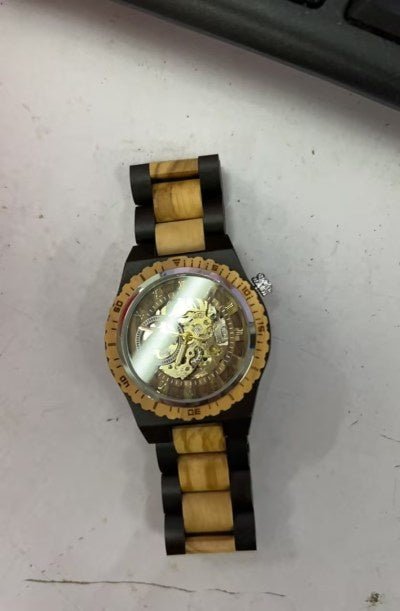 Montre Mécanique en Bois Créative pour Homme, Style Décontracté et Mode - IVOIRART.COM