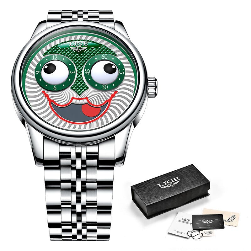 Montre mécanique étanche pour homme avec design clown, élégante et robuste - IVOIRART.COM