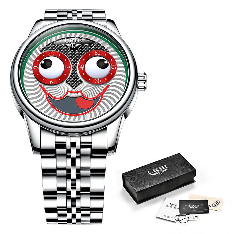Montre mécanique étanche pour homme avec design clown, élégante et robuste - IVOIRART.COM