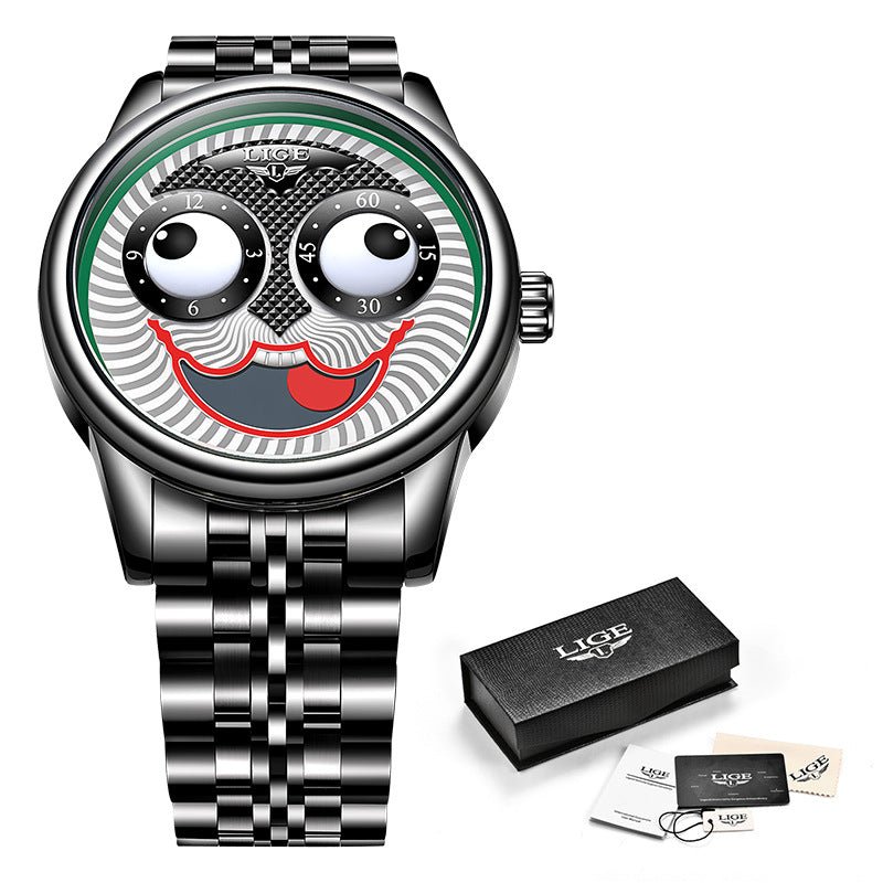 Montre mécanique étanche pour homme avec design clown, élégante et robuste - IVOIRART.COM