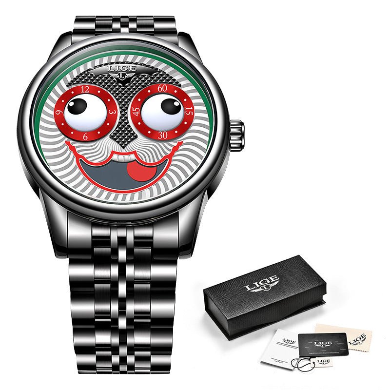 Montre mécanique étanche pour homme avec design clown, élégante et robuste - IVOIRART.COM