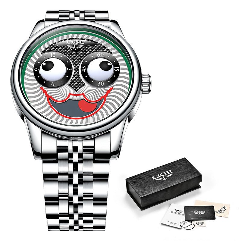 Montre mécanique étanche pour homme avec design clown, élégante et robuste - IVOIRART.COM