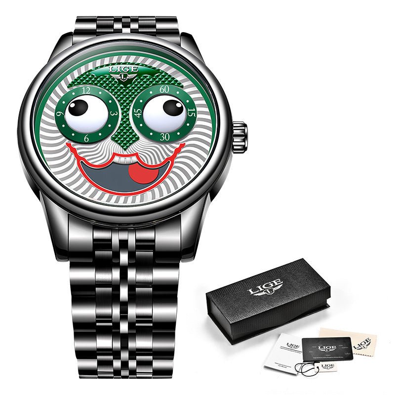 Montre mécanique étanche pour homme avec design clown, élégante et robuste - IVOIRART.COM