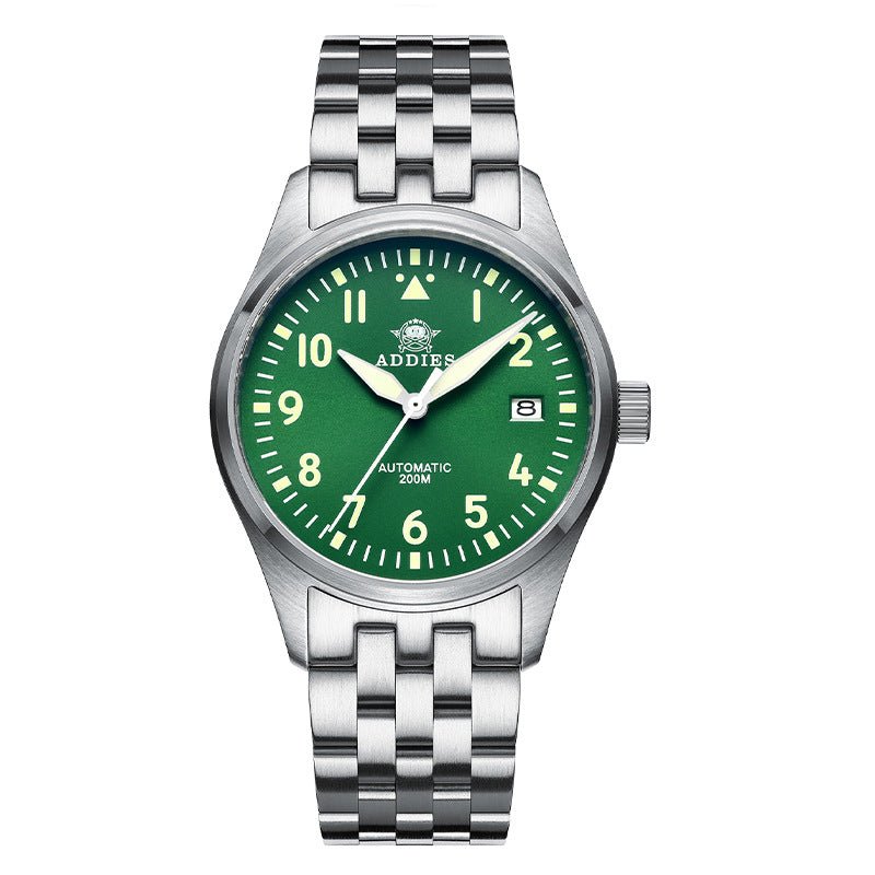 Montre Mécanique Homme Commando Pilote Suisse Acier Inoxydable 39 mm - IVOIRART.COM