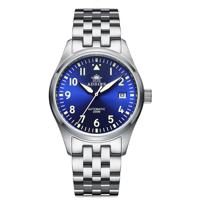 Montre Mécanique Homme Commando Pilote Suisse Acier Inoxydable 39 mm - IVOIRART.COM