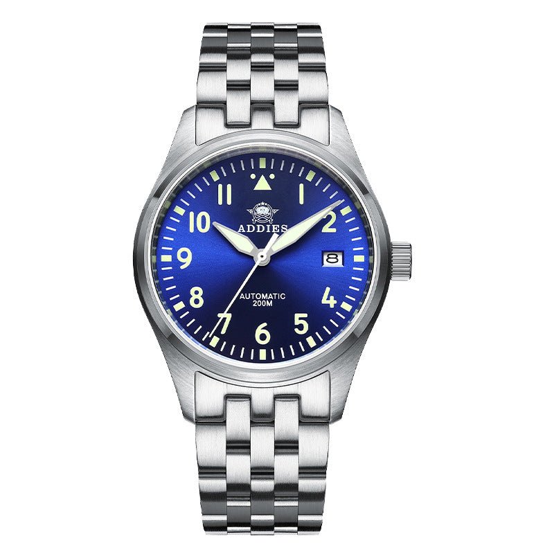 Montre Mécanique Homme Commando Pilote Suisse Acier Inoxydable 39 mm - IVOIRART.COM
