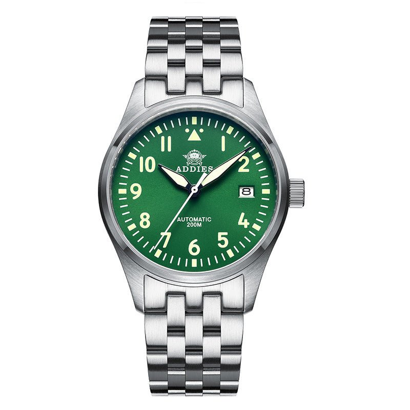 Montre Mécanique Homme Commando Pilote Suisse Acier Inoxydable 39 mm - IVOIRART.COM