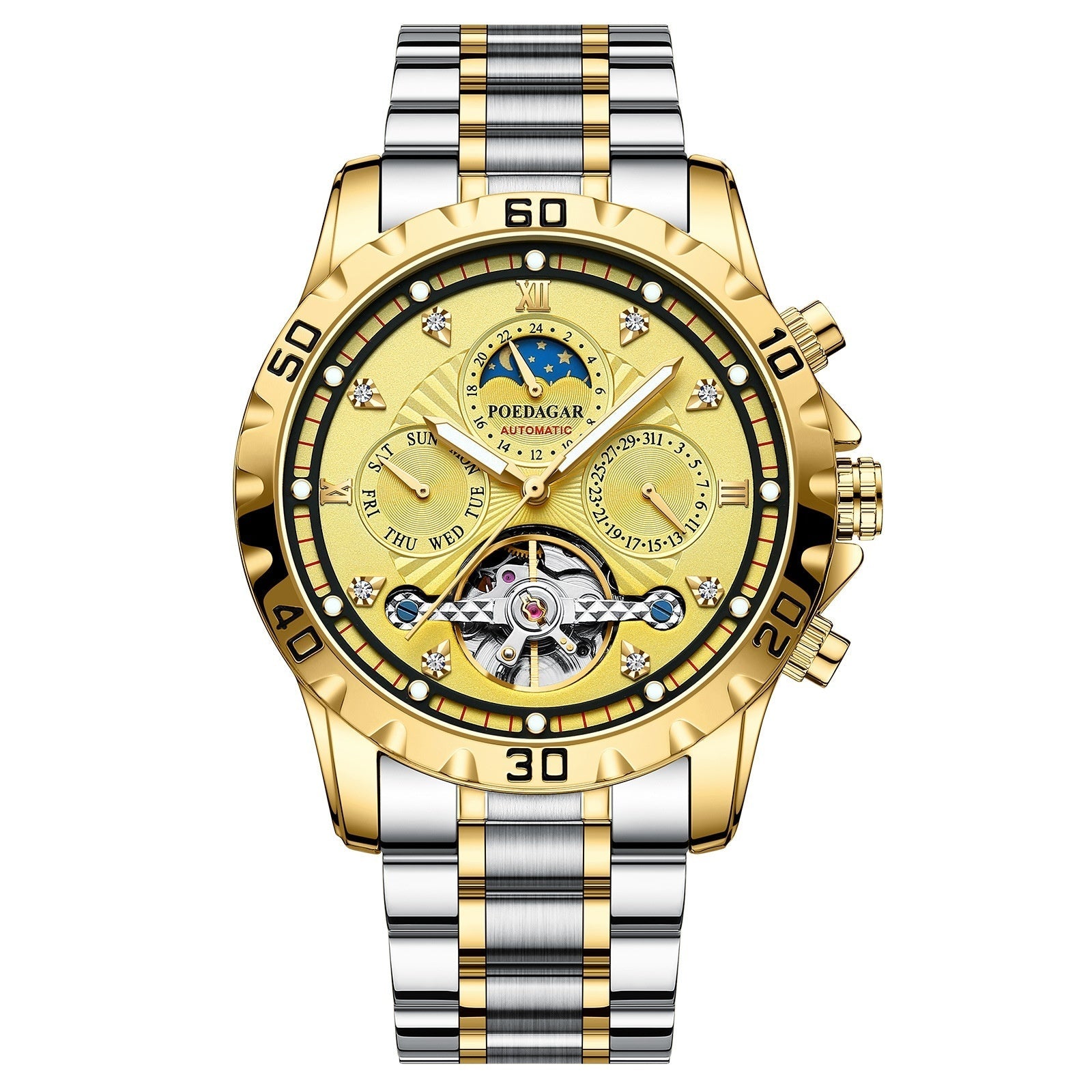 Montre mécanique homme étanche de luxe multifonction pour poignet masculin - IVOIRART.COM