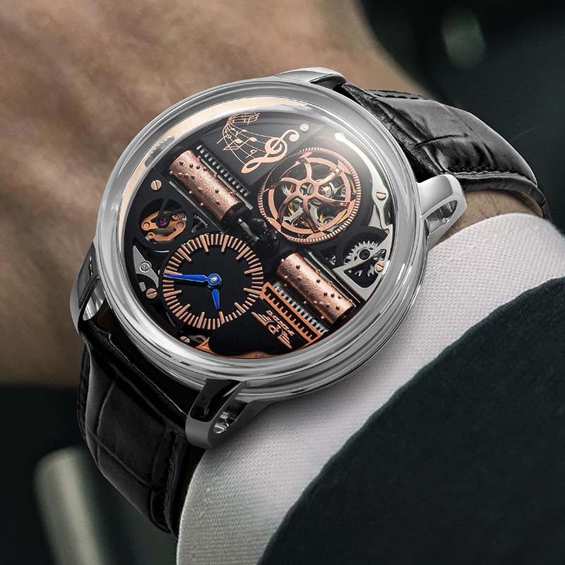 Montre mécanique multifonctionnelle entièrement automatique pour hommes élégants - IVOIRART.COM