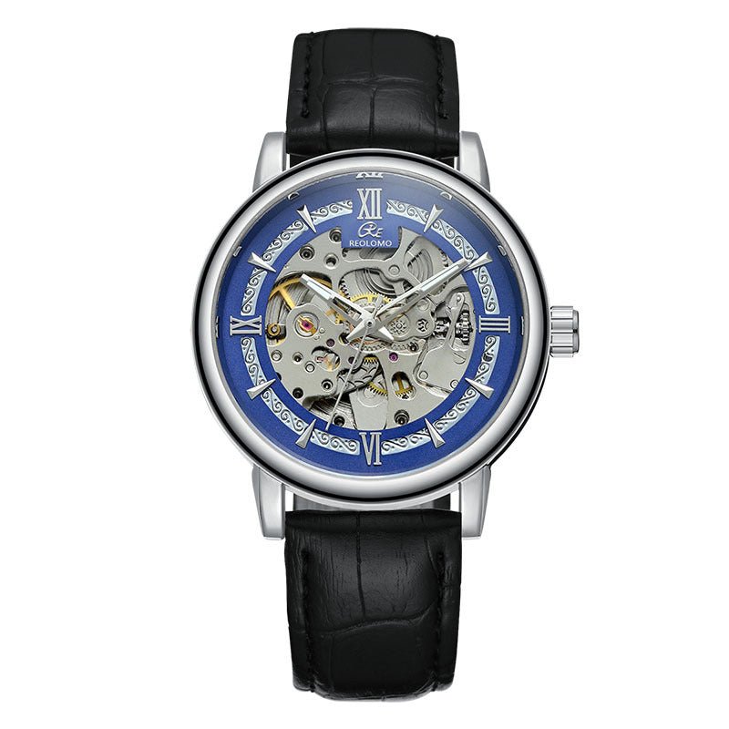 Montre mécanique pour homme à design européen et américain, mode ajourée élégante - IVOIRART.COM