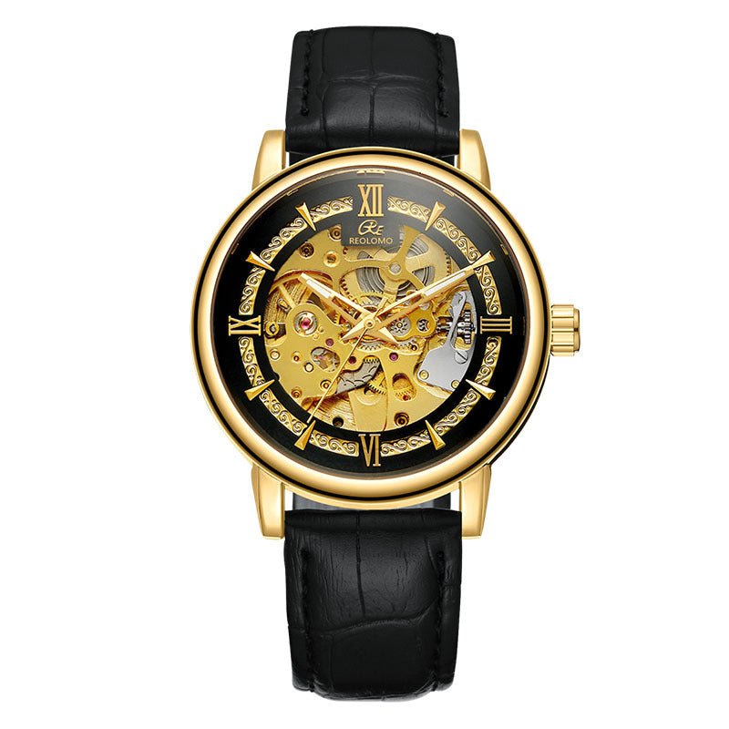 Montre mécanique pour homme à design européen et américain, mode ajourée élégante - IVOIRART.COM