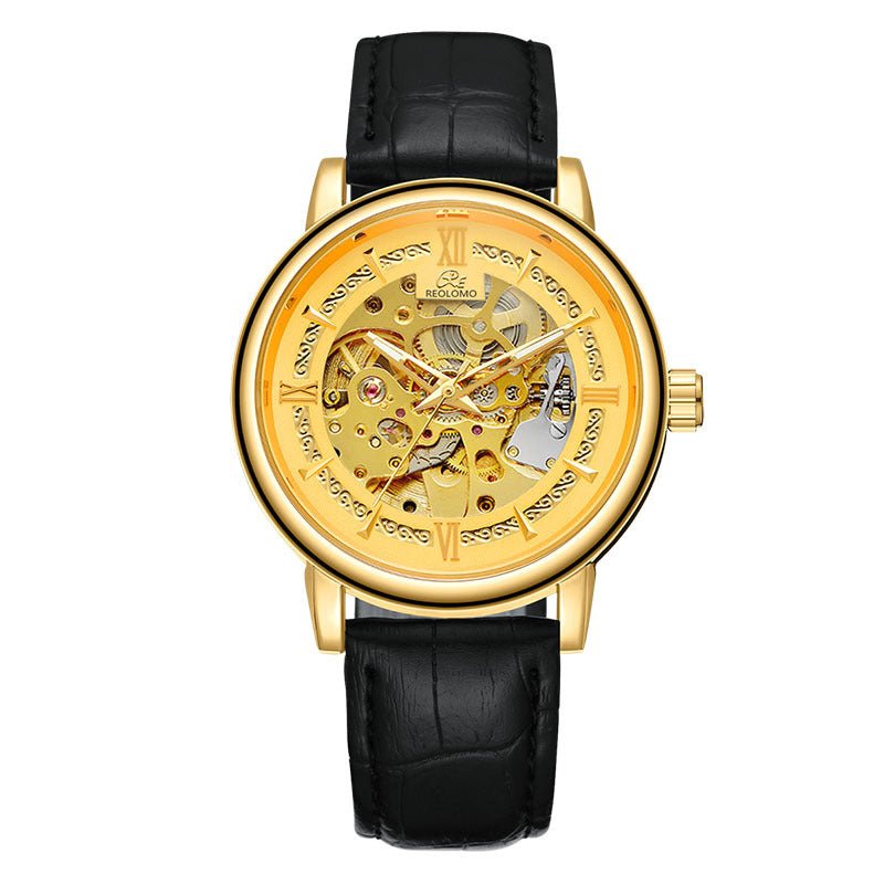 Montre mécanique pour homme à design européen et américain, mode ajourée élégante - IVOIRART.COM