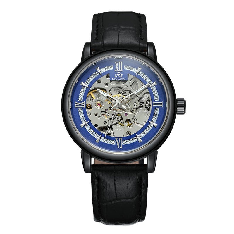 Montre mécanique pour homme à design européen et américain, mode ajourée élégante - IVOIRART.COM