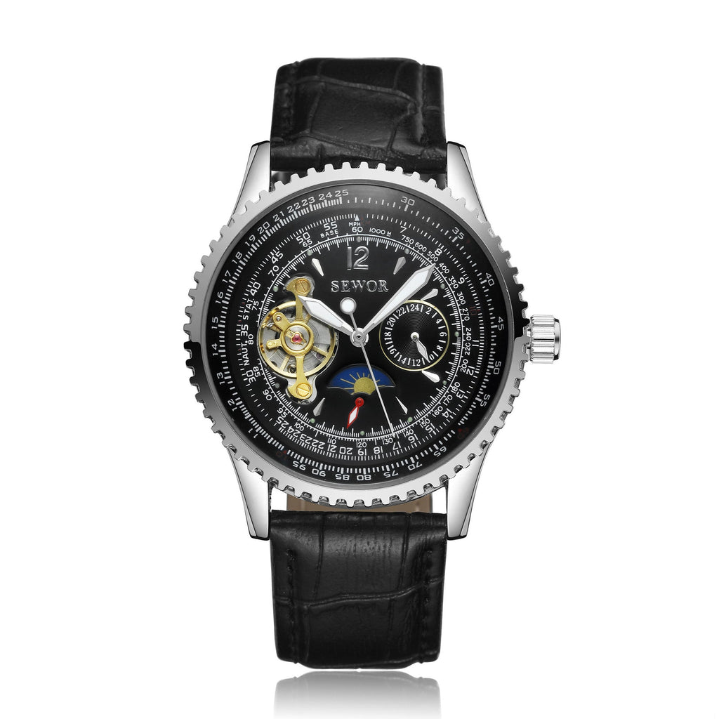 Montre mécanique pour homme affaires et loisirs avec affichage calendrier - IVOIRART.COM