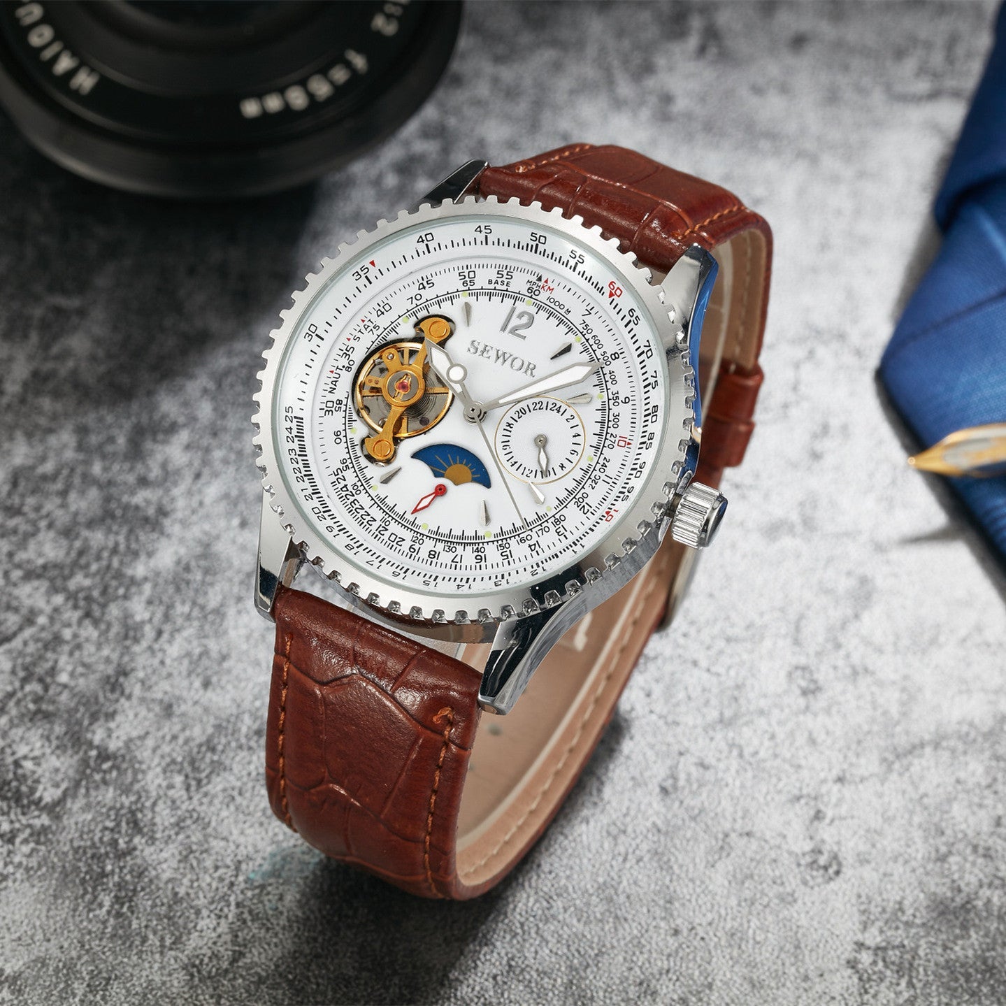 Montre mécanique pour homme affaires et loisirs avec affichage calendrier - IVOIRART.COM