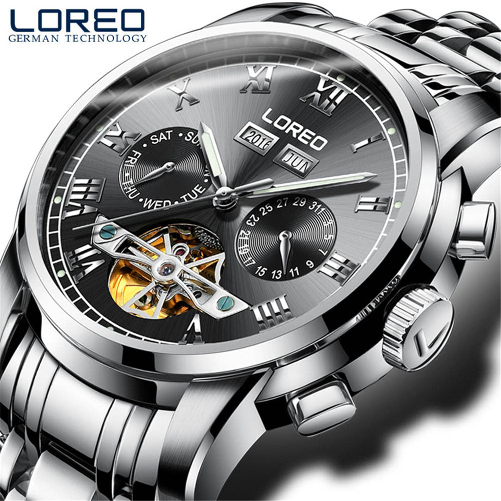 Montre mécanique pour homme LOREO - élégance et précision au poignet - IVOIRART.COM