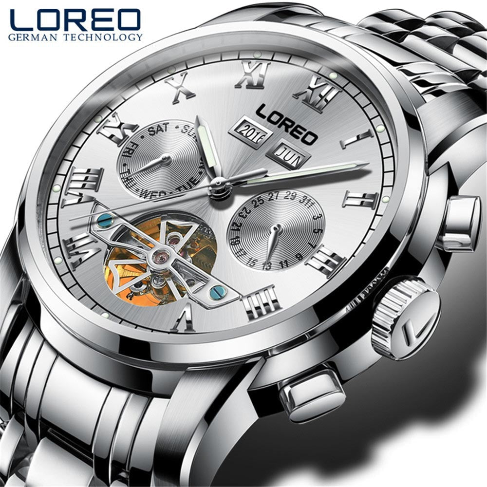 Montre mécanique pour homme LOREO - élégance et précision au poignet - IVOIRART.COM