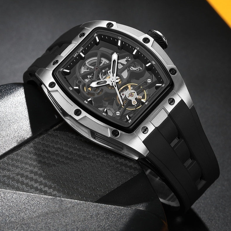 Montre mécanique pour hommes à cadran ajouré – design exclusif sophistiqué - IVOIRART.COM