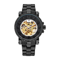 Montre Mécanique Semi-automatique Homme Pleine Squelette Montre Acier Élégante - IVOIRART.COM