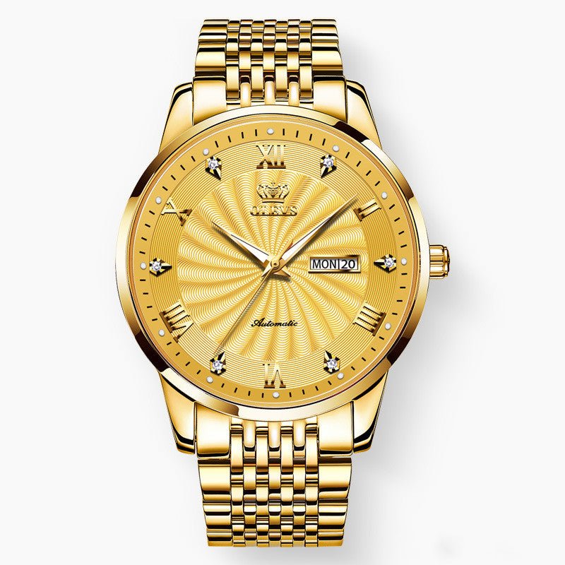 Montre Mécanique Simple Diamant Étanche Montre Business Élégante pour Hommes - IVOIRART.COM