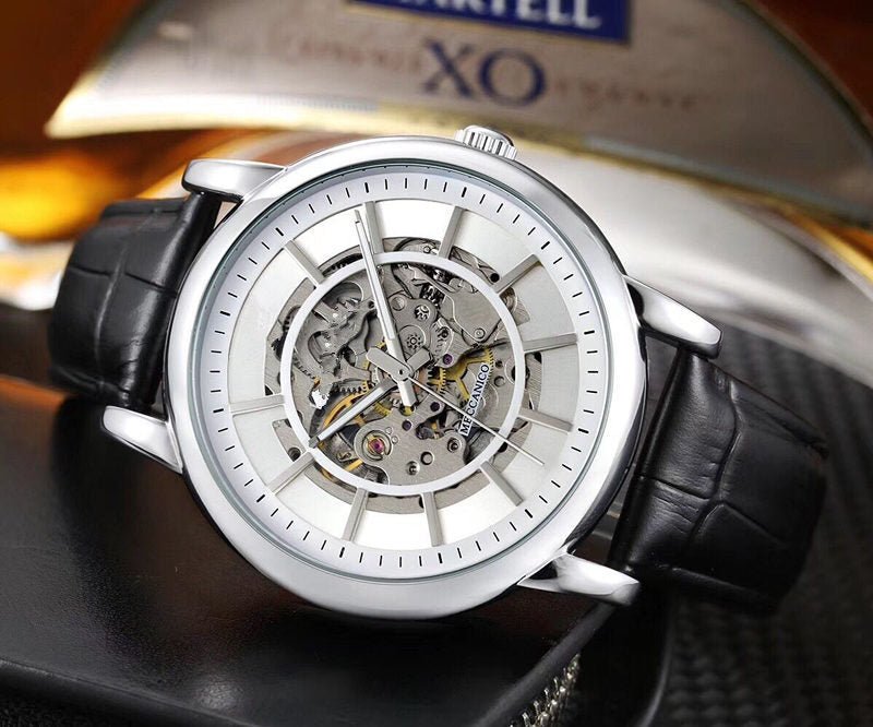Montre mécanique sportive pour homme avec bracelet en cuir, diamètre 42 mm - IVOIRART.COM