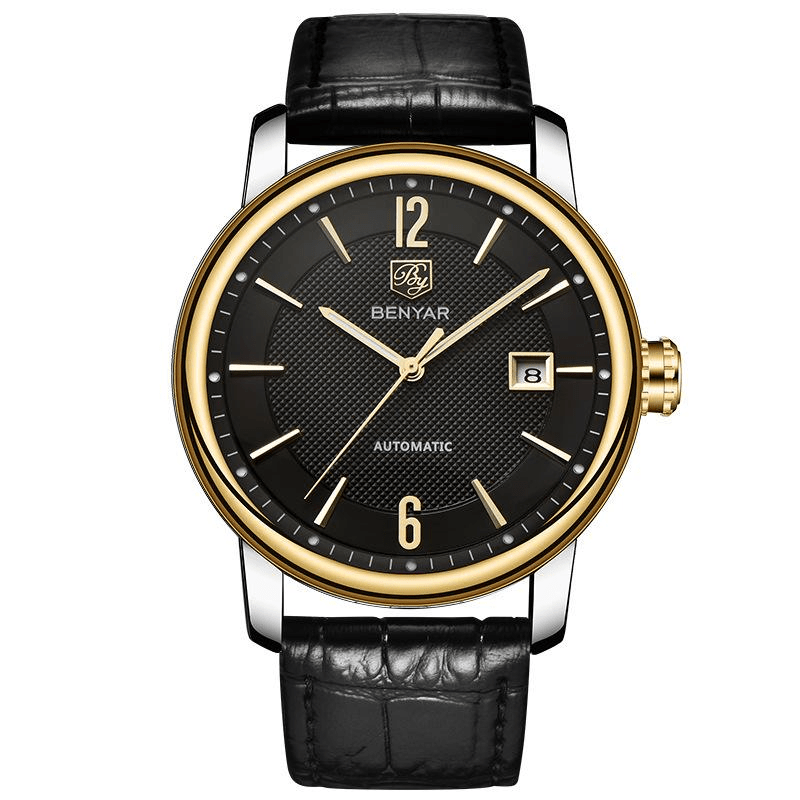 Montre mécanique tendance mode homme modèle 5144 à rayures élégantes - IVOIRART.COM