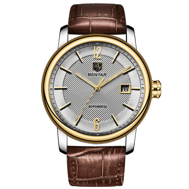 Montre mécanique tendance mode homme modèle 5144 à rayures élégantes - IVOIRART.COM