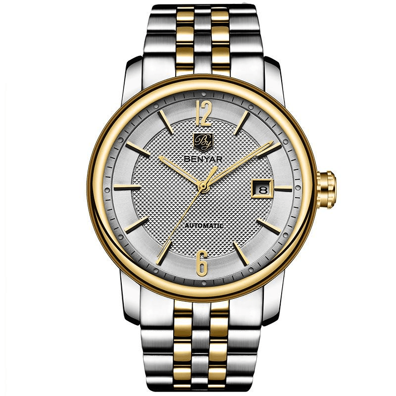 Montre mécanique tendance mode homme modèle 5144 à rayures élégantes - IVOIRART.COM