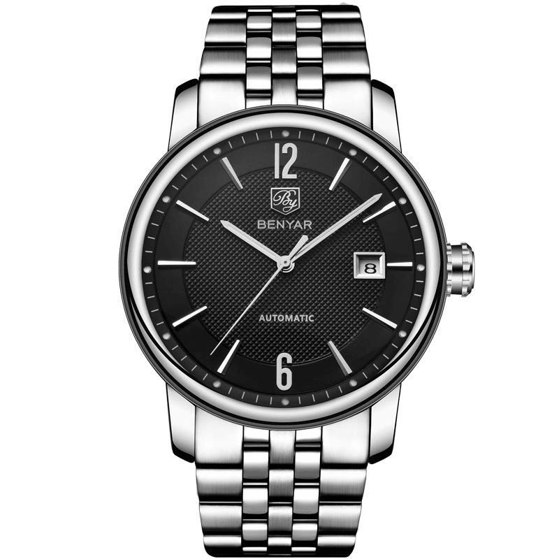 Montre mécanique tendance mode homme modèle 5144 à rayures élégantes - IVOIRART.COM