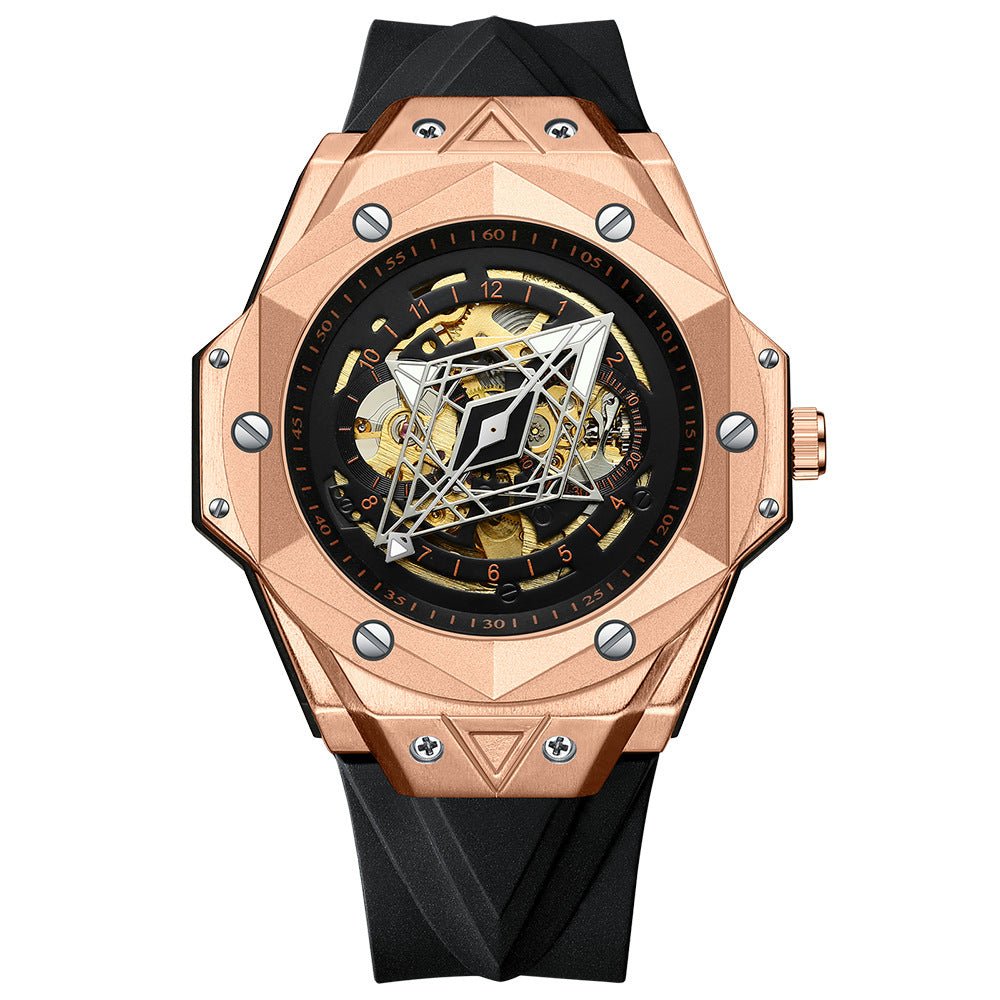 Montre mécaniques tendance et personnalisée double face creuse pour hommes - IVOIRART.COM
