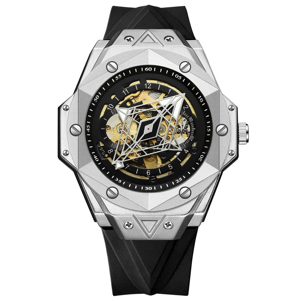 Montre mécaniques tendance et personnalisée double face creuse pour hommes - IVOIRART.COM