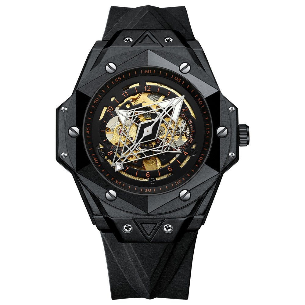 Montre mécaniques tendance et personnalisée double face creuse pour hommes - IVOIRART.COM